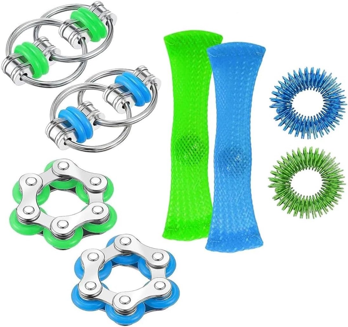 8 stuks sensorisch anti-stress speelgoed voor volwassenen, mini pop-speelgoed voor ADHD en stressverlichting, educatief en ontspannend