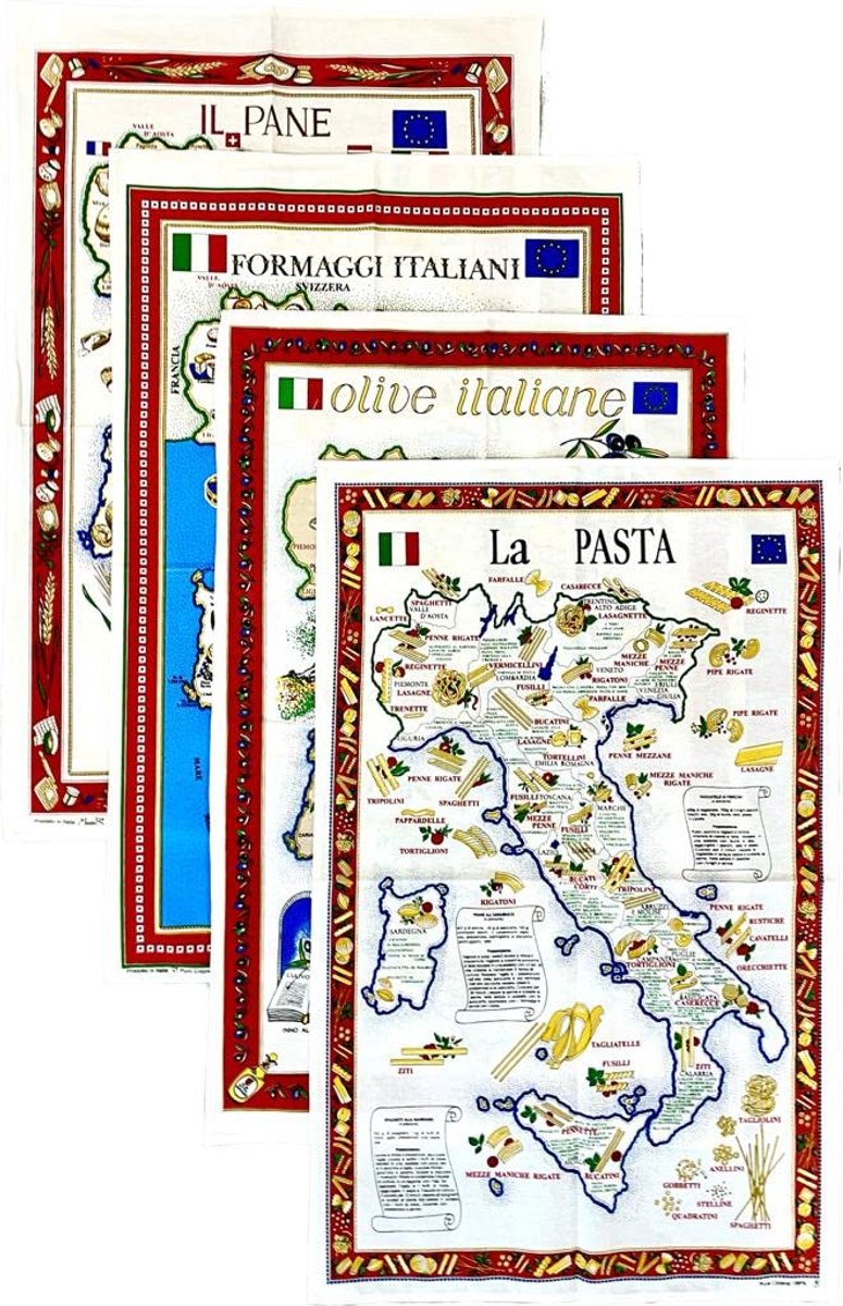 Keukendoeken - Italiaans Katoen - 55x85 cm - 4 stuks