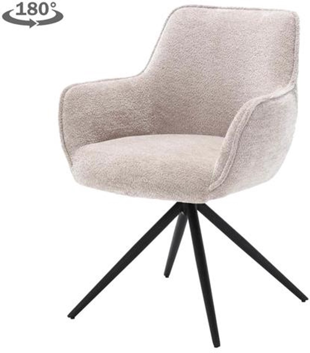 Tower living Fondo swivel armchair - fabric Mona 110 Sand