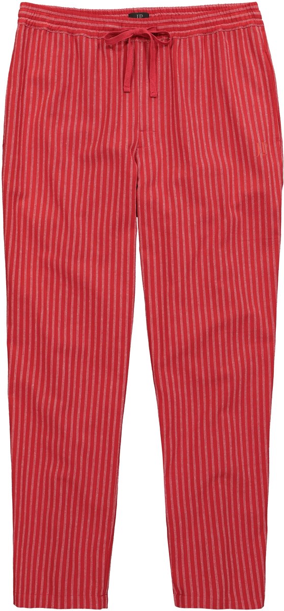 JP 1880 - Heren - Pyjamabroek loungewear flanel strepen tot 8XL - Fluweelrood - Maat 5XL
