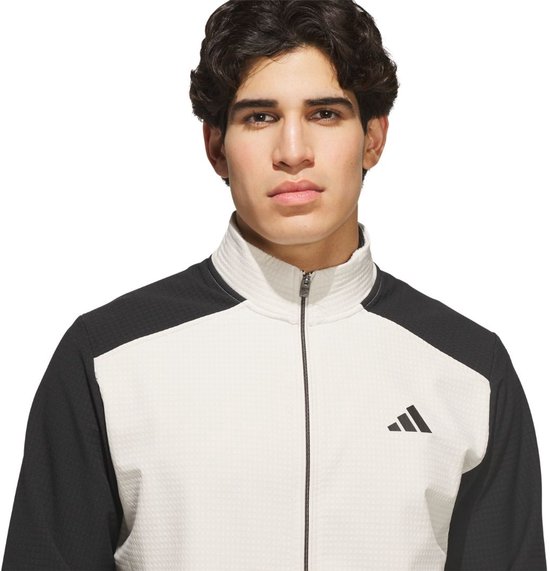 Adidas Ultimate365 Wind Volledige Ritssluiting Heren Golfsweater Aluminium Zwart van adidas — afbeelding 3