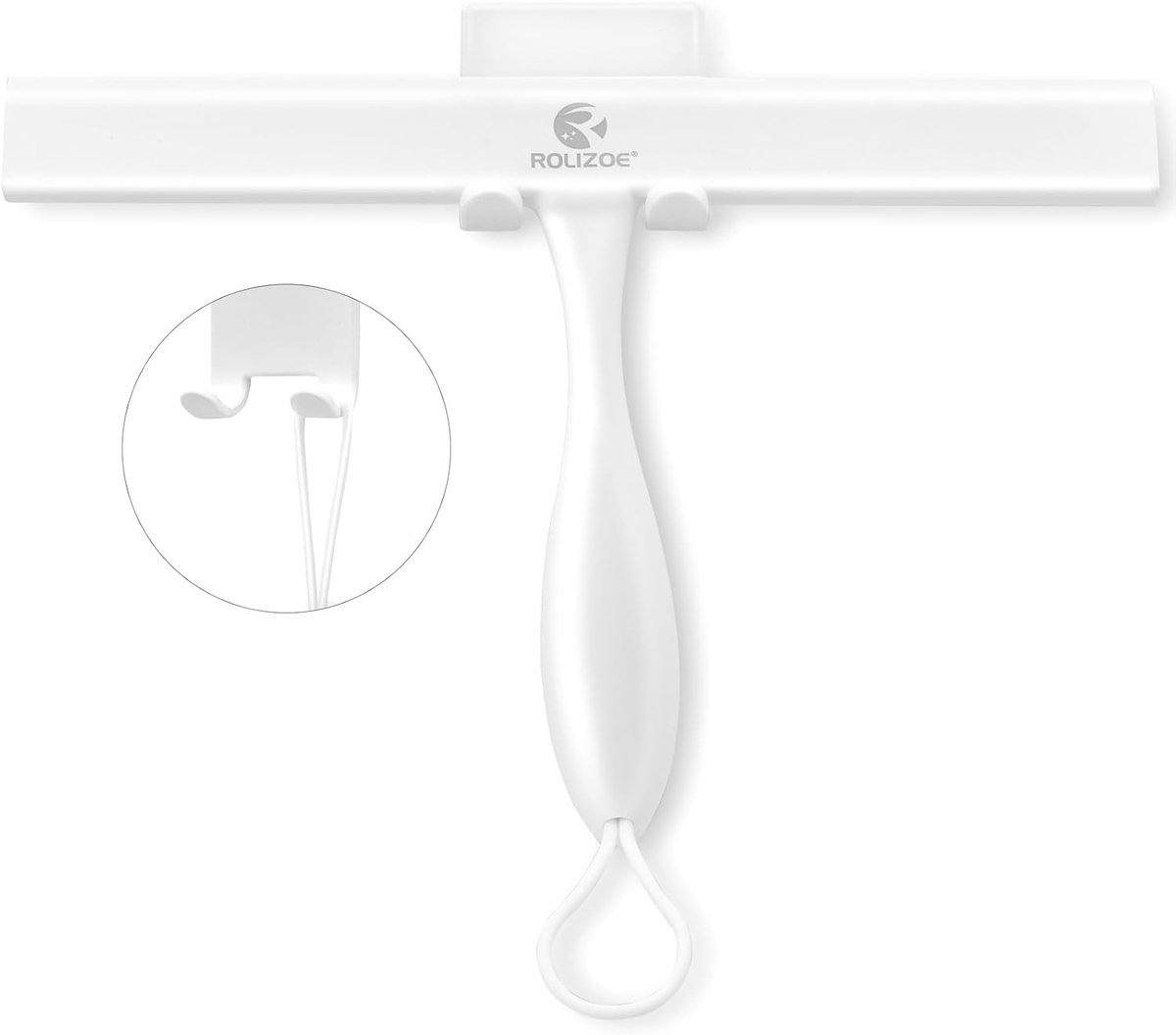 Ergonomische 25 cm Ruitenwisser voor Douchedeuren, Roestvrijstalen Frame, Antiroest Siliconen Squeegee voor Glas, Spiegels en Tegels Schoonmaken