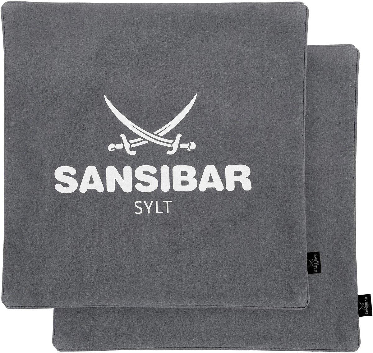Decoratieve Kussens - Set van 2 - 45x45 cm - Anthraciet/Wit