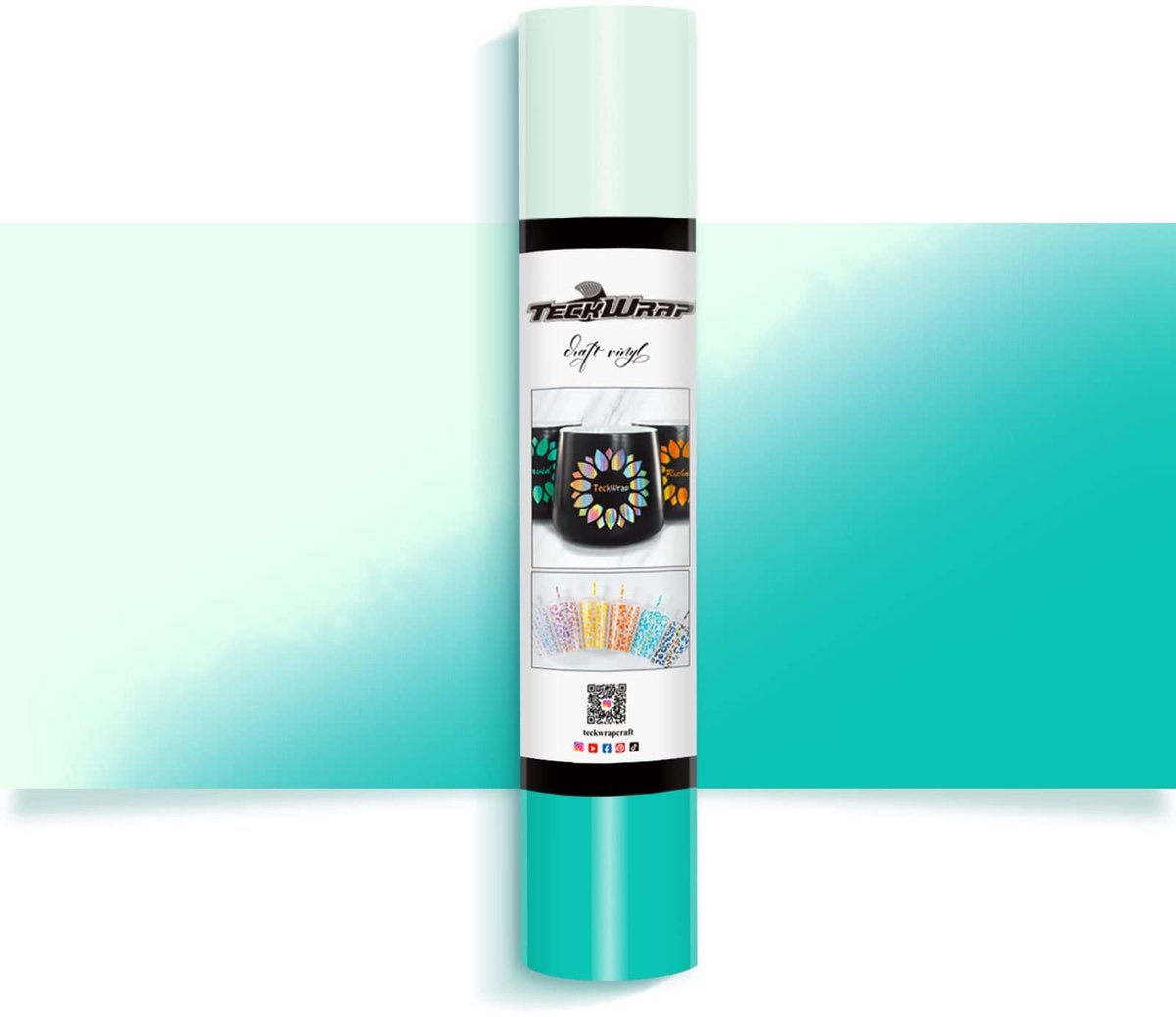 Cold Color Changing Vinyl - Wit naar Teal 30cm x 1.5m