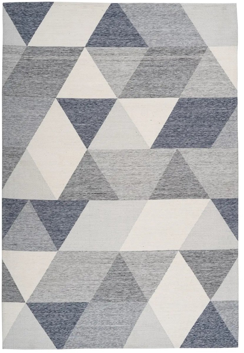 Dutch XXL Buitenkleed | Yoga | Geometrisch | Grijs/Crème | 160x230 cm | Buitentapijt | Tuintapijt Grijs / Crème
