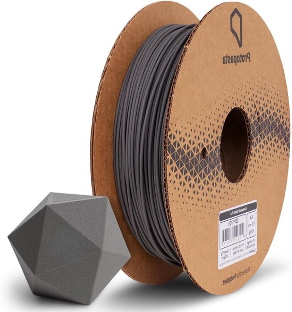 PLA Filament - 3D Print Draad - 3D Printen - Metaal Gevuld - 1.75mm 500g - Grijs