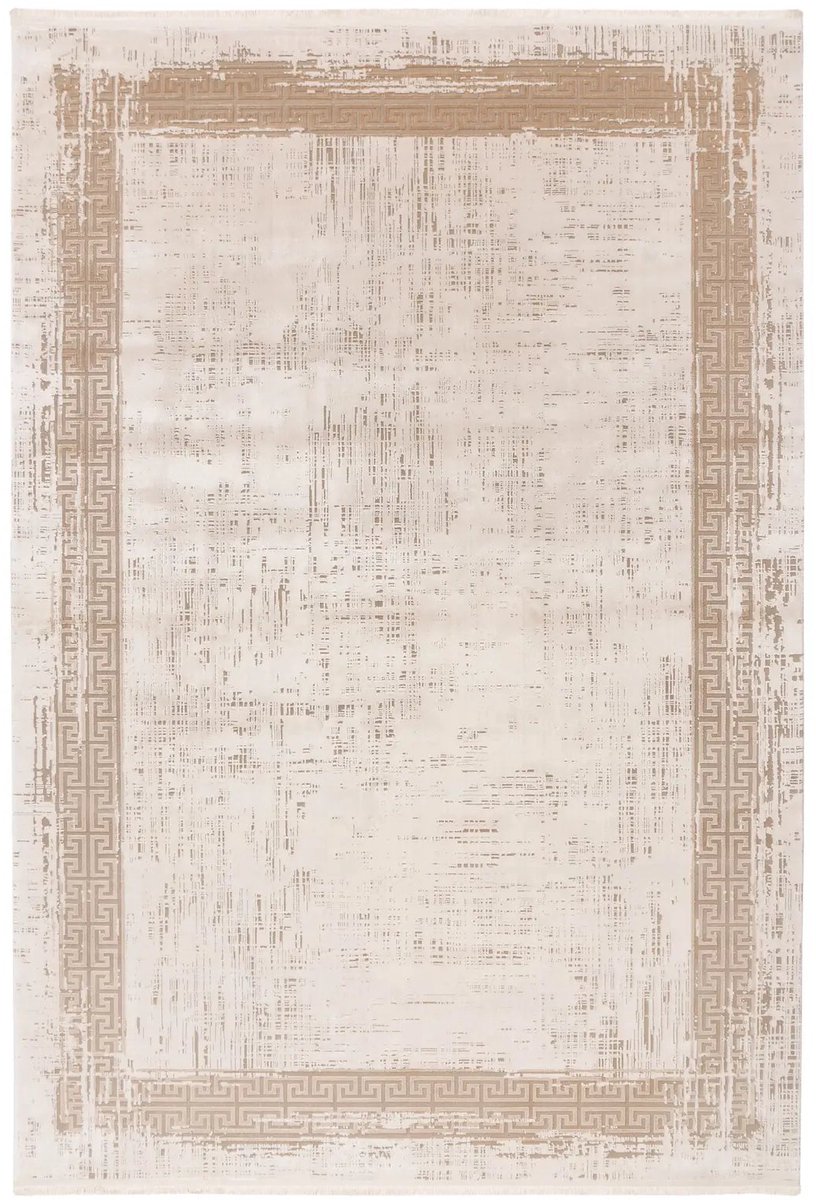 Dutch XXL Vintage Vloerkleed | Tapijt | Venezia | Kader | Beige | 200x290 cm