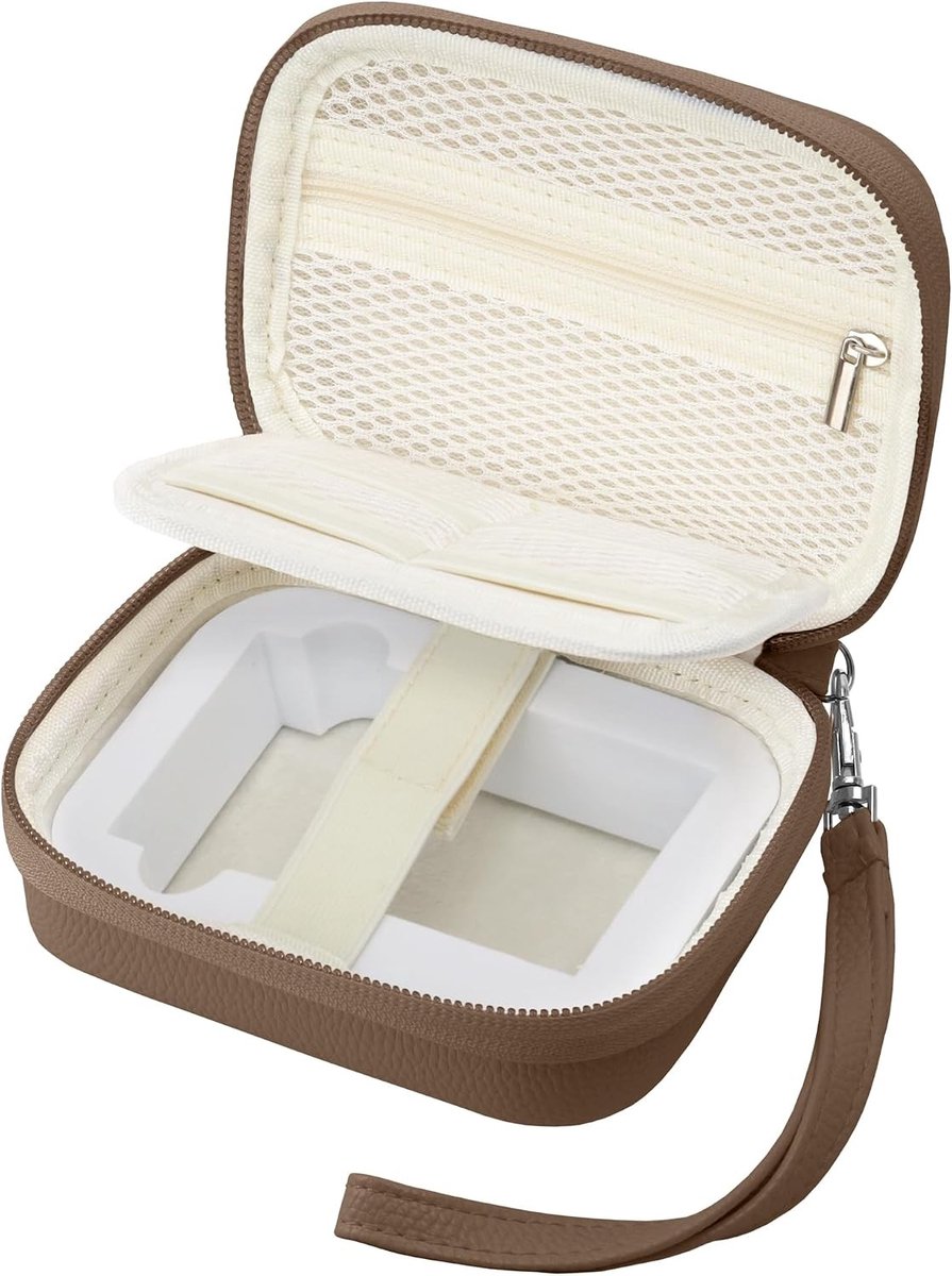 Compacte Digitale Camera Tas met SD Kaartopslag, Waterdichte Bescherming voor Reis, Geschikt voor 4K Camera's en Accessoires, Bruin en Multikleur