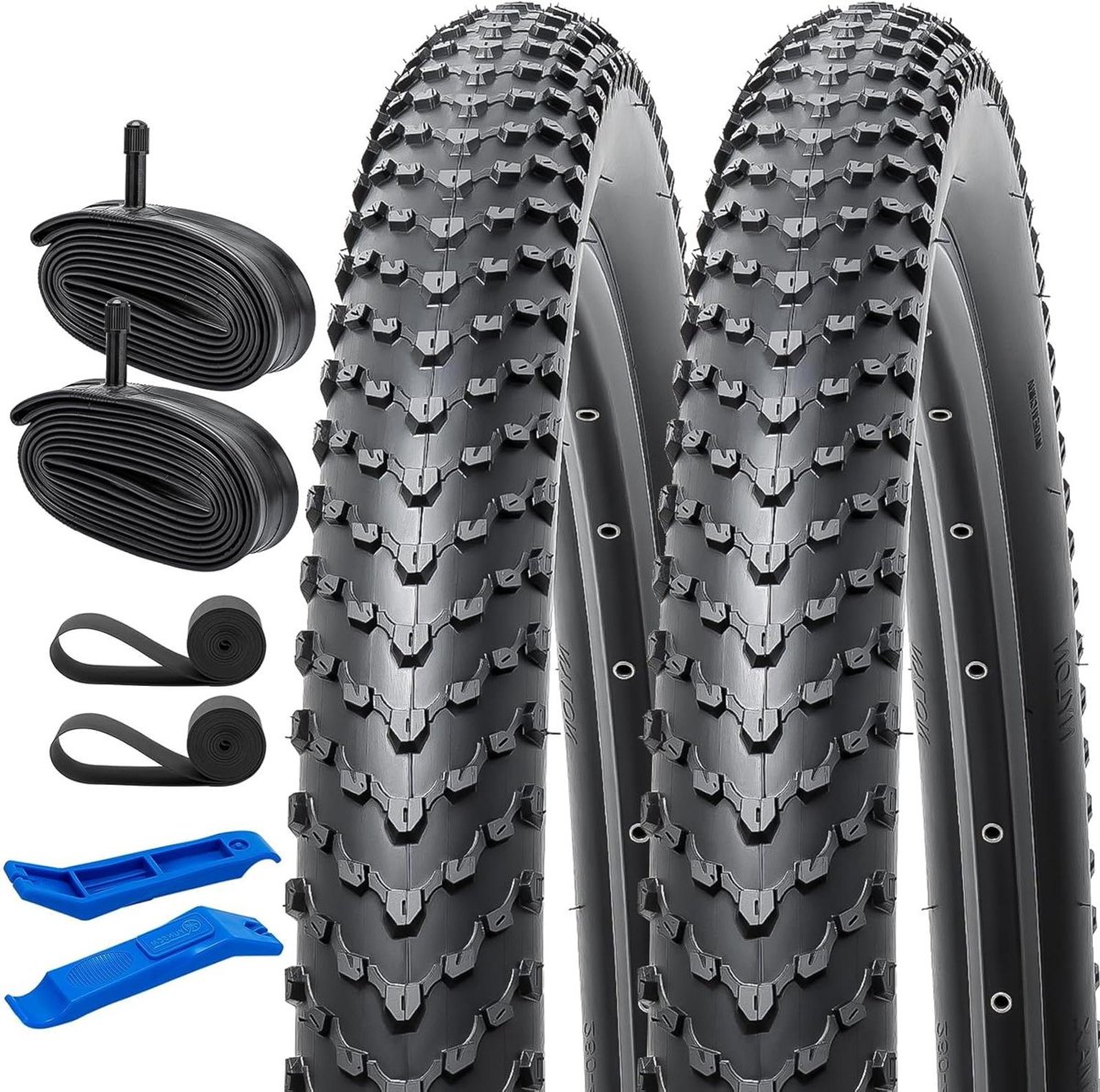 Mountainbike Banden Set - Fietsbanden Binnenbanden - Outdoor Fietsen - Zware Kwaliteit Rubber - 27.5 x 2.40 inch - Zwart