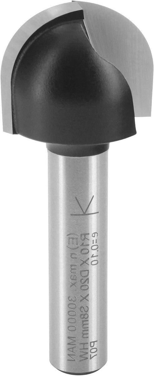 Holle Frees - Ronde Frees Groef Frees - Houtbewerking - Twee Hardmetalen Snijkanten - 8 mm Schacht - Metaal