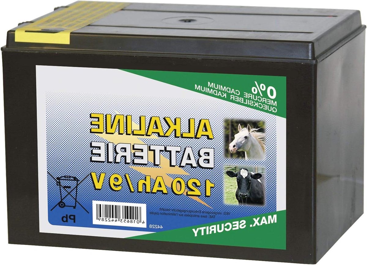 Alkaline Batterij - 9V Blok Batterij - Hek Energie - Constante Hoge Spanning - 120Ah - Transparant