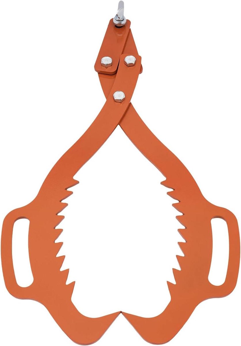 Bosbouwtang Heftang - Boomstam Grijper - Hout Verplaatsen - Sterke Klembekken - 700 kg - Oranje