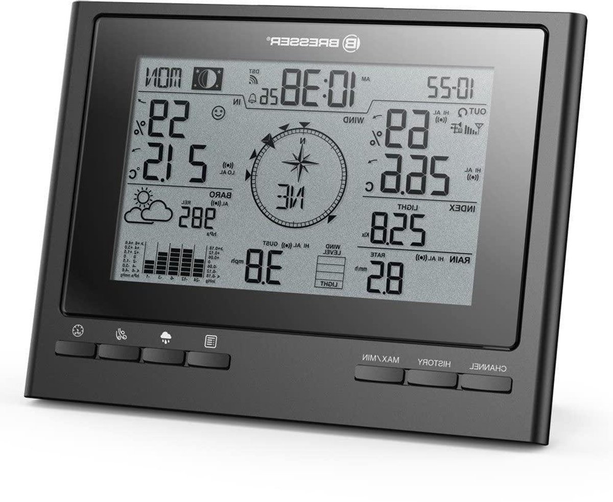 Extra Basisstation - Weerstation Display - Binnenklimaat Monitoren - Extra Kamer Weergave - 18 x 13.8 x 2.8 cm - Zwart