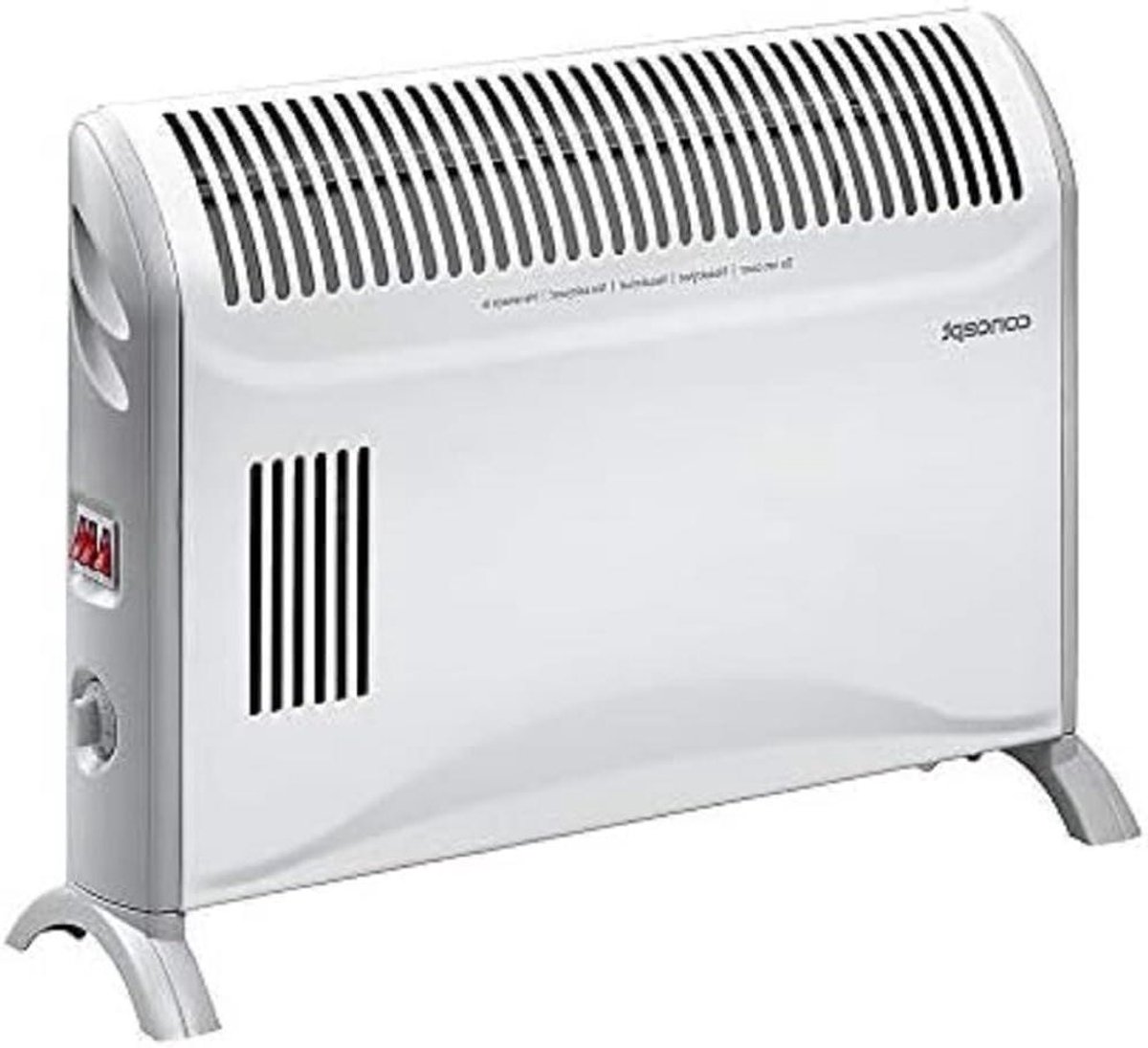 Elektrische Convector - Mobiele Verwarming - Ruimte Snel Verwarmen - Met Turbo Functie - 2000 Watt - Wit