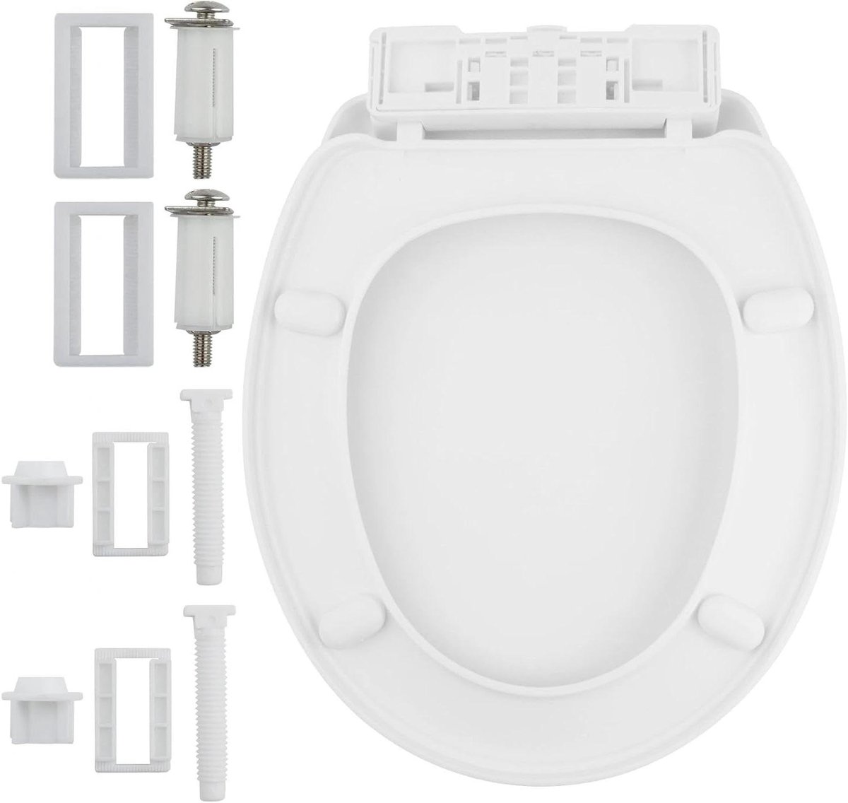 Toiletbril - WC bril - Stil sluiten - Valdemping - 44 x 34 cm - Wit