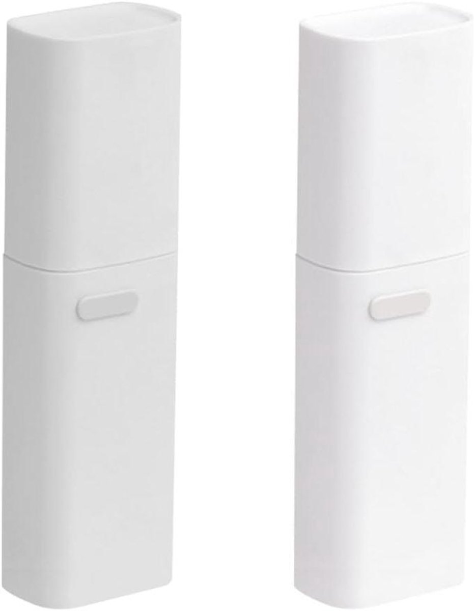Reistandenborstel Houder - Tandenborstelbeker Opbergdoos - Hygiënisch Opbergen - Ventilatie en Anti-slip - 20 x 5.8 x 3.8 cm