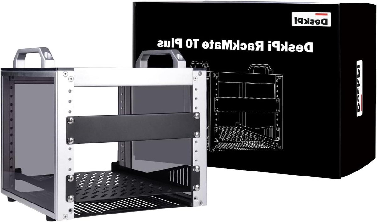 Serverbehuizing 4U - Netwerkkast Rackmount - Serveropslag Thuis - Open Ontwerp - 10 inch breedte - Zilver