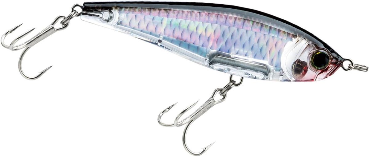 Twitchbait Langzaam Zinkend - Lipless Crankbait Vissen - Zoutwater Vissen - Interne 3D Prisma Afwerking - 35 Inch - Zilver Zwart