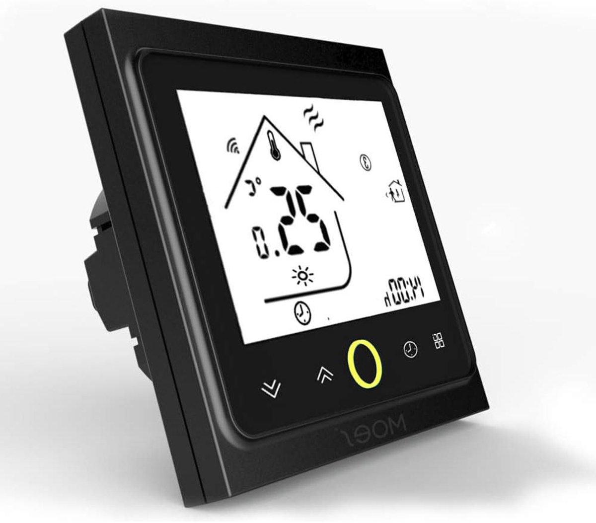 Smart Thermostaat - Temperatuurregelaar - Verwarming Regelen - App Bediening - 95-240 V - Zwart