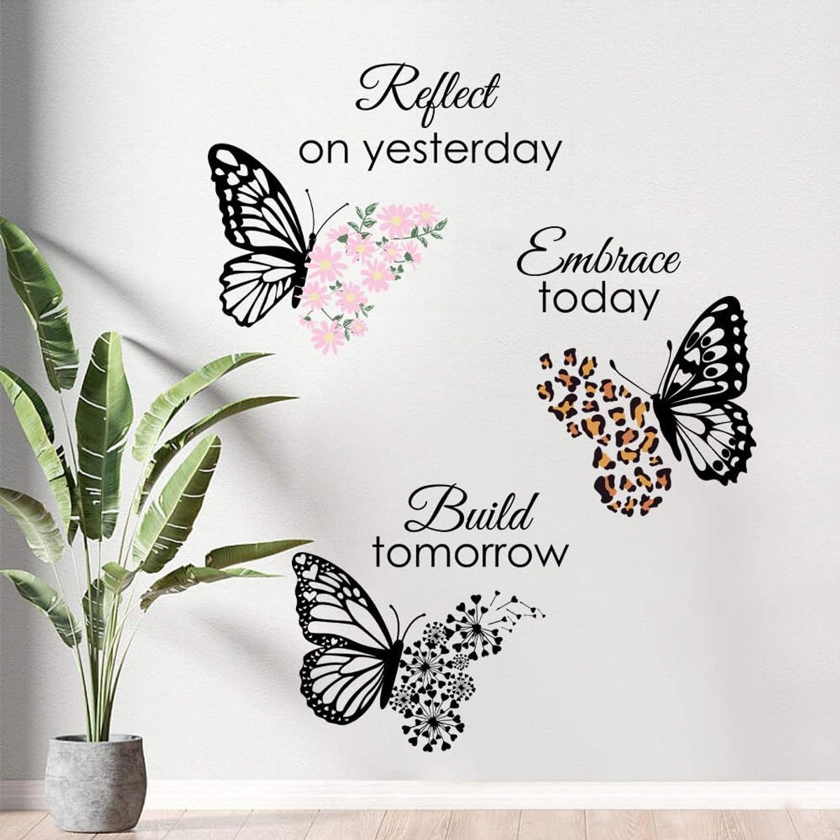 Muursticker met inspirerende spreuken, inspirerende tekst voor slaapkamer, klaslokaal, woonkamer, wanddecoratie