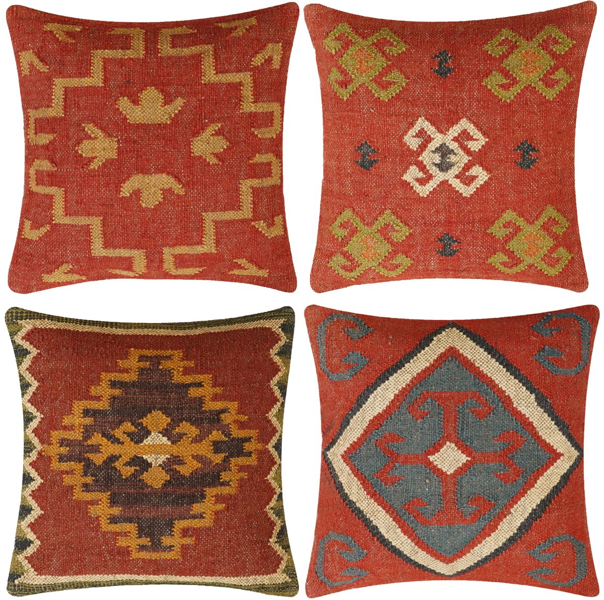 Kussenhoes Handgeweven 18X18 Inch Kelim Kussensloop Decoratieve Outdoor Gooi Kussensloop Boho Kussenhoezen voor Home Decor