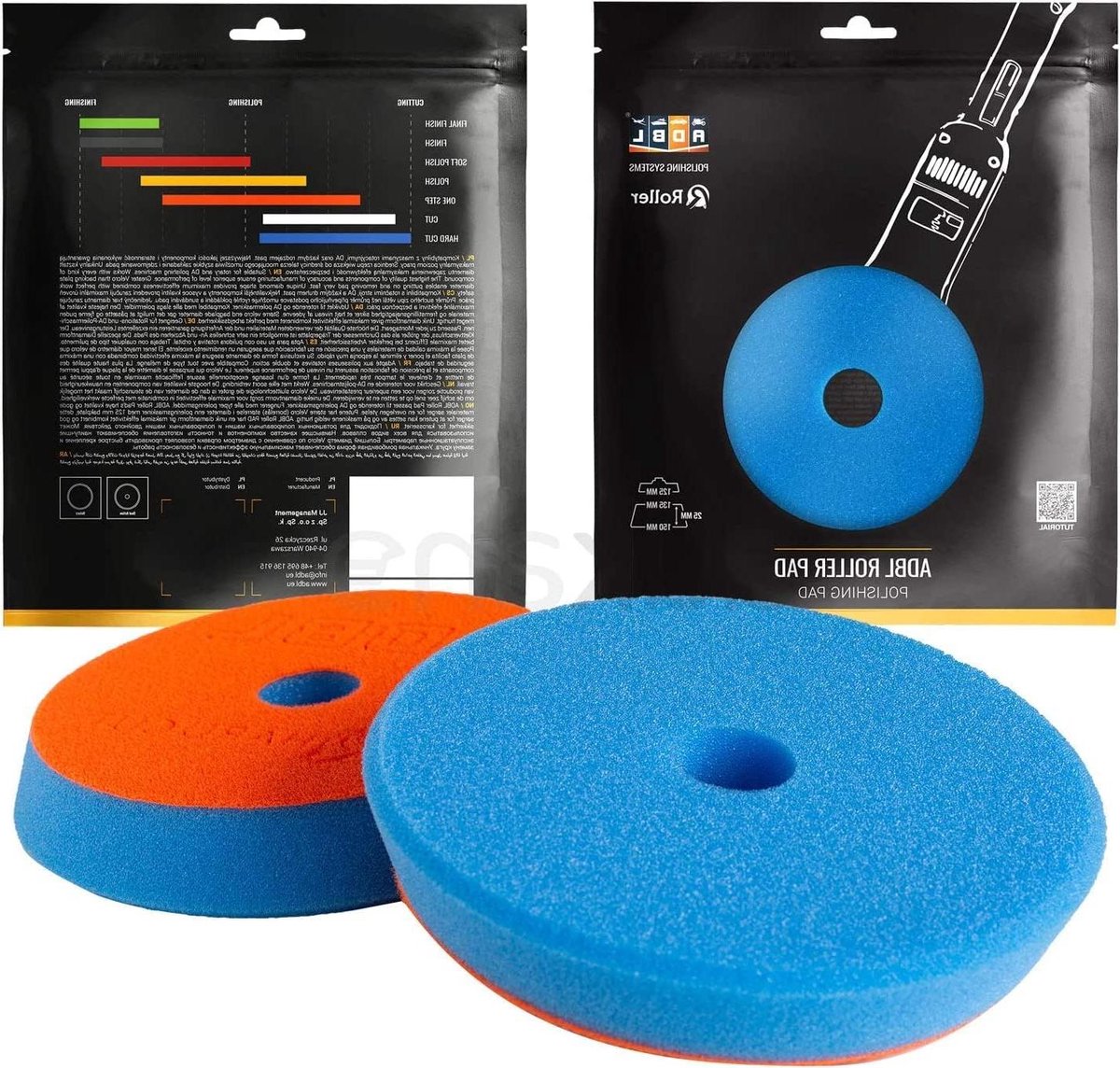 Polijstpad Schuim - Polijstspons Klittenband - Auto Polijsten - Open-porig Schuim - 125 mm - Rood