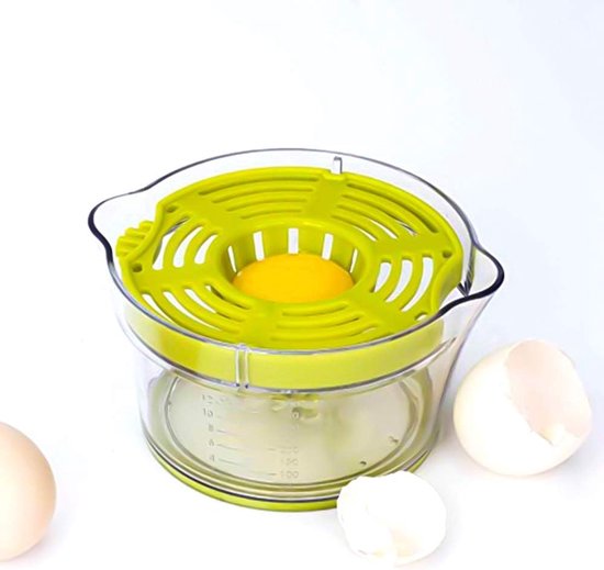 4-in-1 Handmatige sapcentrifuge - Citrusknijper - Fruitpers - Sinaasappelpers - Draagbare - met maatbeker - Gebruikt als citrusvruchten, knoflookrasp, eidooierafscheider en sapcontainer - groen — afbeelding 4