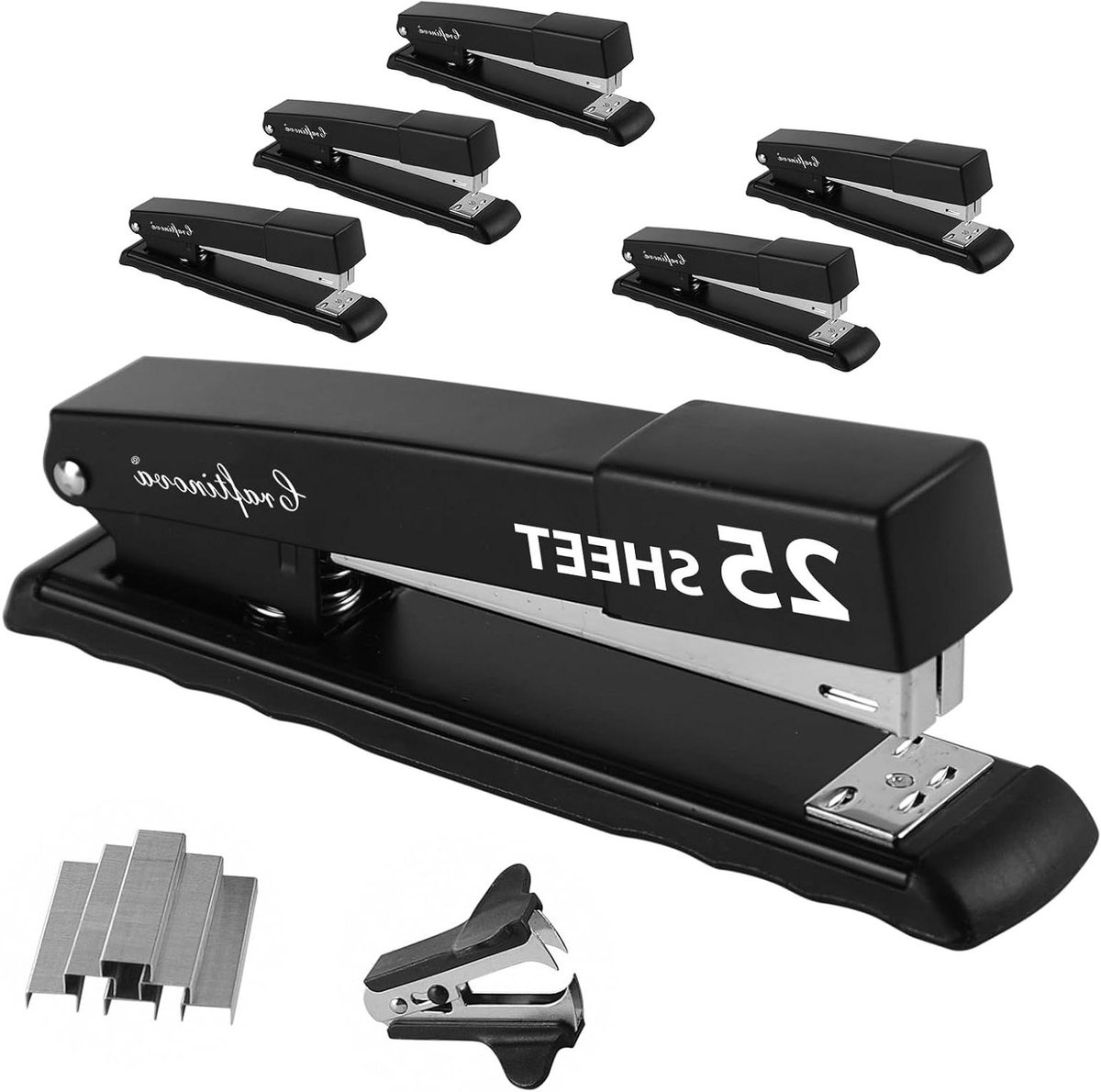 Nietmachine Set - Kantoor Nietmachine - Papier Snel Verwerken - No-Jam Technologie - 20 Vel Capaciteit - Zwart