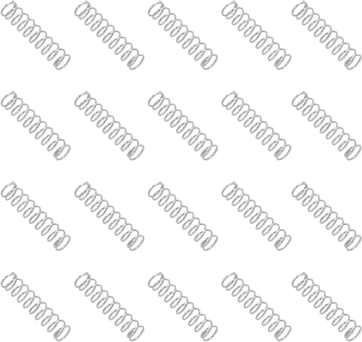 Drukveren RVS - Veren Set - Reparaties Uitvoeren - Hoge Elasticiteit - 08 x 8 x 30 mm - Zilver