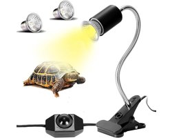 Verwarmingslamp Reptielen - Terrarium Lamp - Gezonde Groei - 360 Graden Flexibel - 50W - Zwart