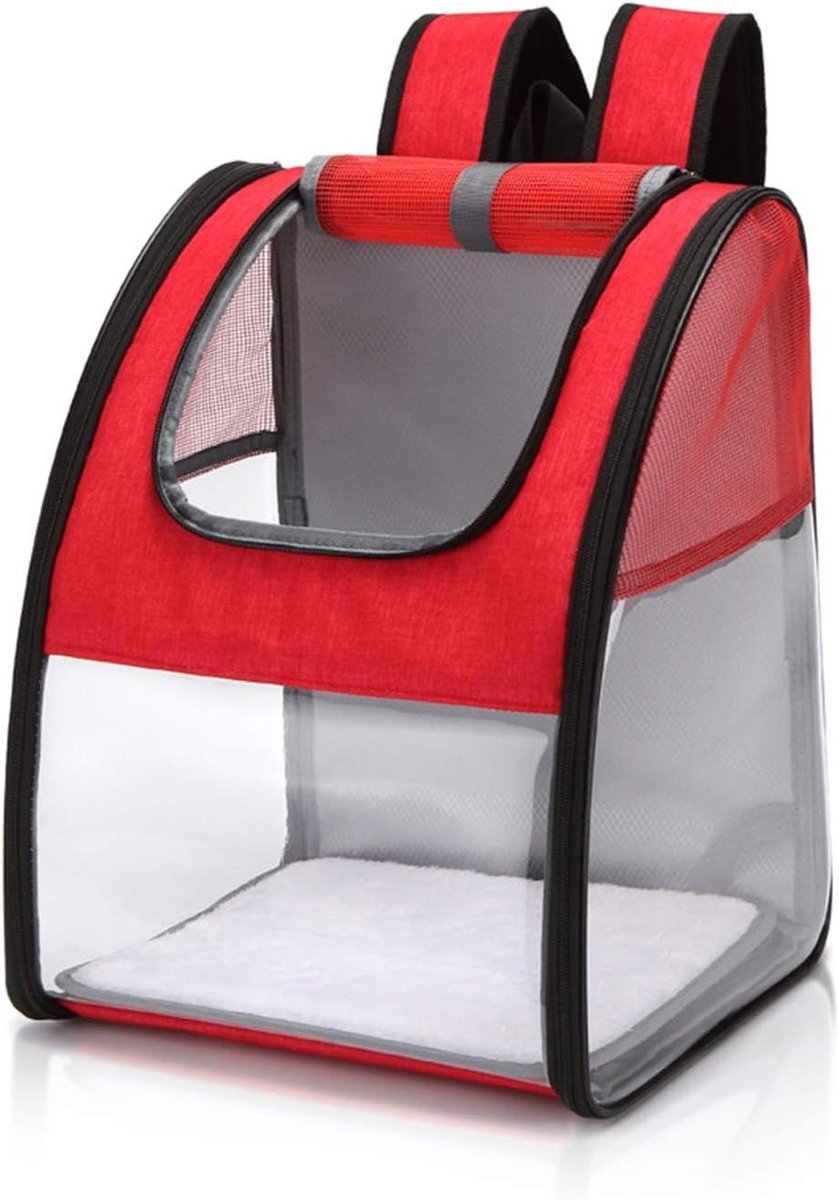 Huisdier Rugzak - Draagtas - Reizen met huisdier - Uitbreidbaar ontwerp - Tot 75 kg - Rood