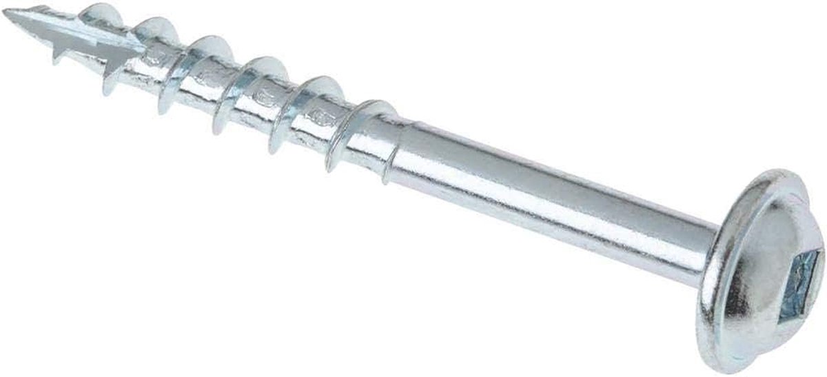 Zakgat Schroeven - Houtschroeven Zilver - Meubelbouw - Zit Vlak in Zak - 500 Stuks - Zilver