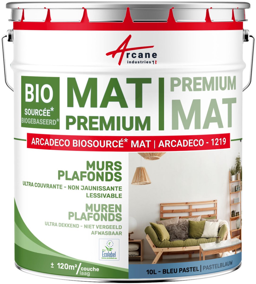Matte muur- en plafondverf: ARCADECO - 1219