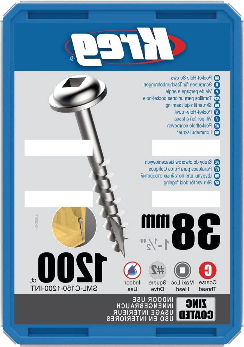 Verzinkte Schroeven - Houtschroeven Maxi-Loc - Meubelbouw - Zelfborende Punt - 8 x 38 mm - Verzinkt