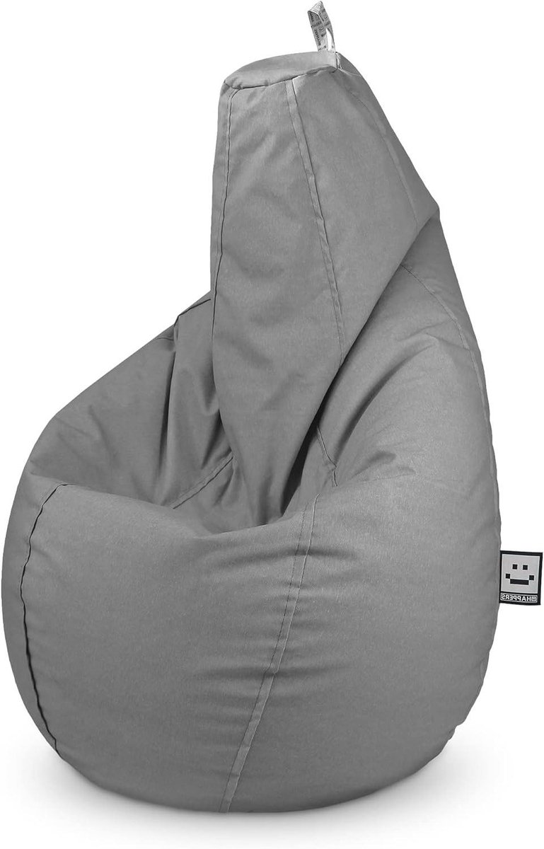 Outdoor Zitzak Stoel - Poef Zitzak - Ontspannen Buiten - Waterafstotende Stof - 90x90x135 cm - Lichtgrijs