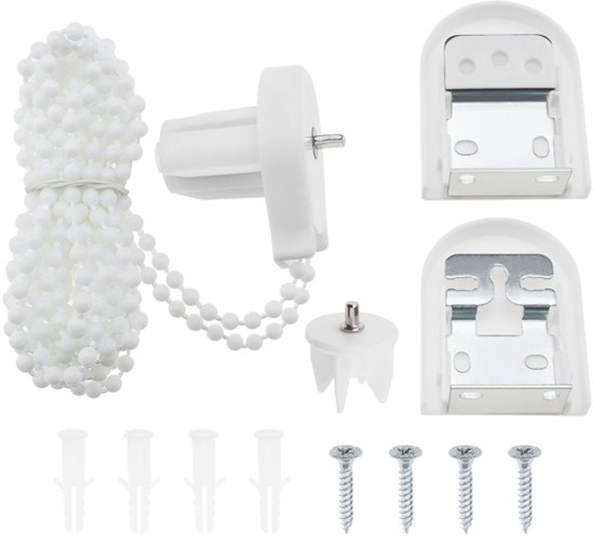 Dailygoods- Rolgordijn Reparatieset 25mm - Plastic Klem/Ketting