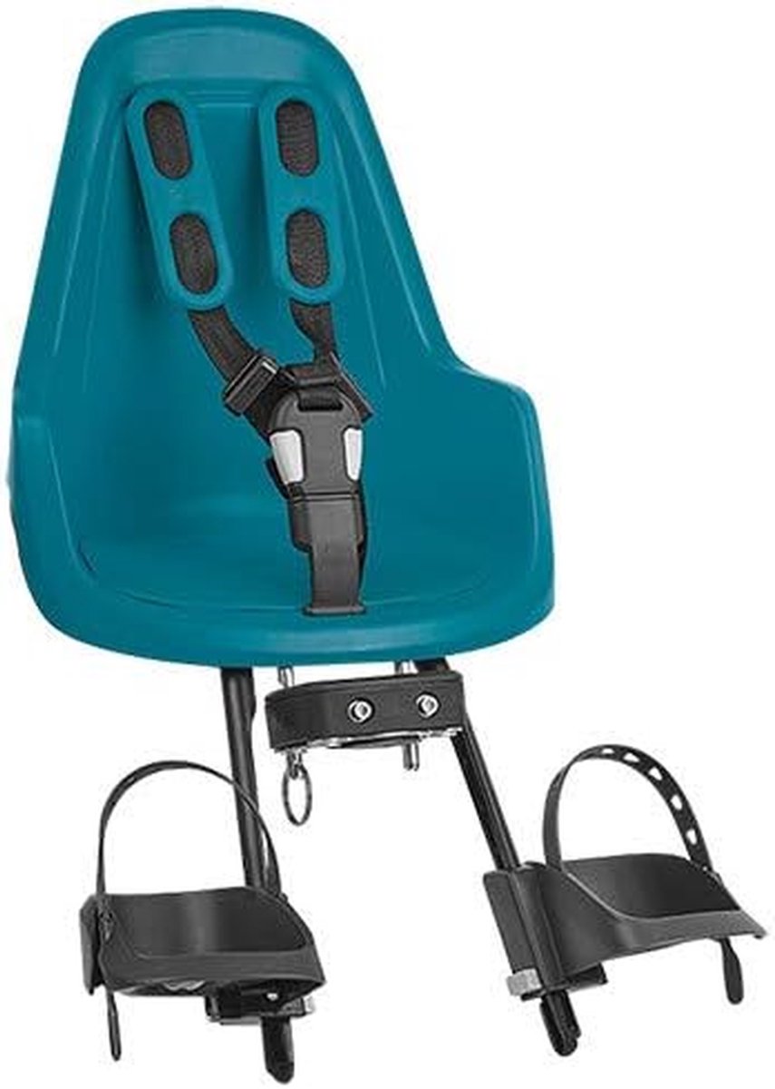 Babydrager op stuur - Kinderzitje fiets - Veilig fietsen met kind - Montage op stuurbuis - Mini - Blauw Bahama