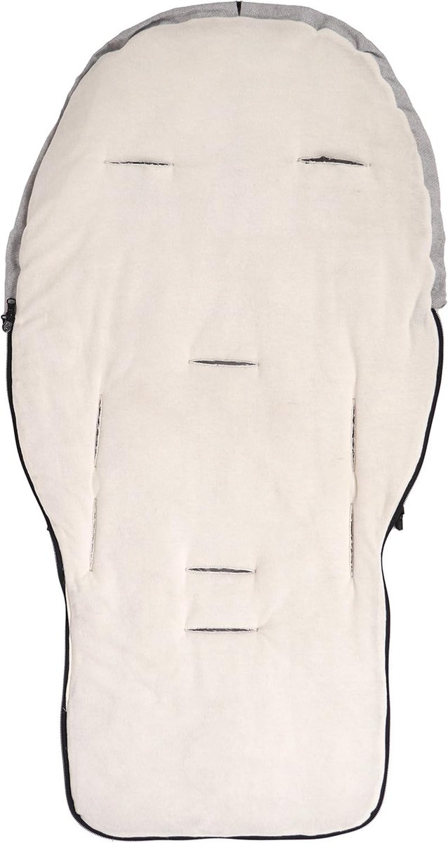 Voetenzak Vario - Babyzak Kinderwagenzak - Comfortabel Reizen - Afneembaar Bovenstuk - 100 x 48 cm - Zwart Bruin — afbeelding 2