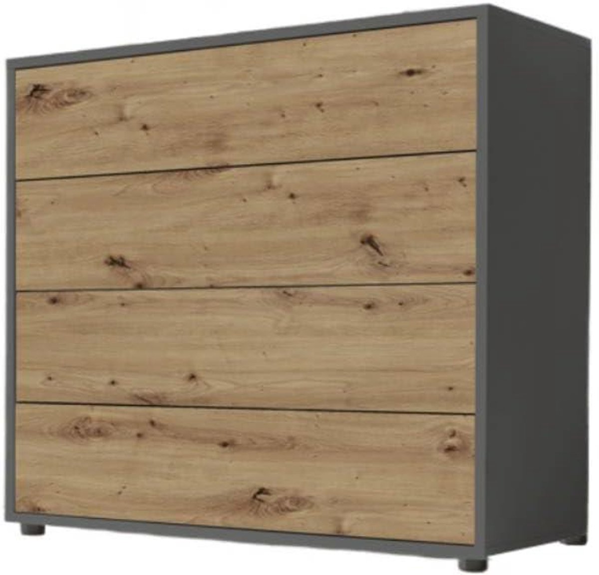 Ladekast Milaan 3 - Commode Dressoir - Opbergen Woonkamer - Push-to-open functie - 79 x 73 x 33 cm