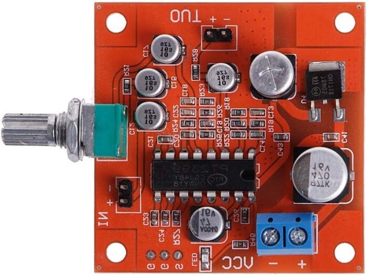 Microfoon Reverb Module - Echo Module Geluidskaart - Muziek Maken - PT2399 Reverb Chip - 50x50mm - Groen