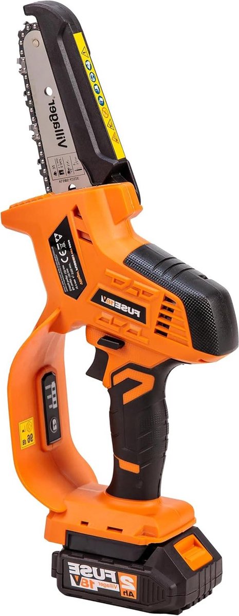 Accu Kettingzaag - Snoei Zaag - Tuinonderhoud - Lichtgewicht - 4 kg - Oranje