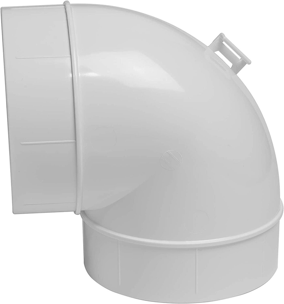 Elleboog Buisverbinder - Ventilatieslang Koppeling - Ventilatie Aanleggen - 90 Graden Hoek - 125 mm - Wit