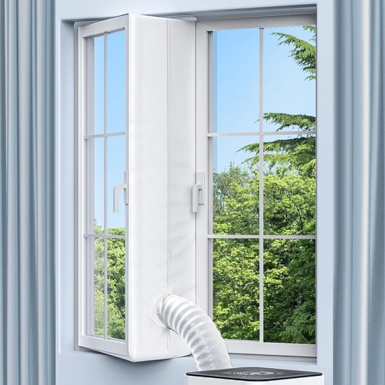Universele Raamafdichting Airconditioner Mobiel 300 cm Wit, Wind- en Waterdicht, Zonder Boren, Voor Vleugelramen