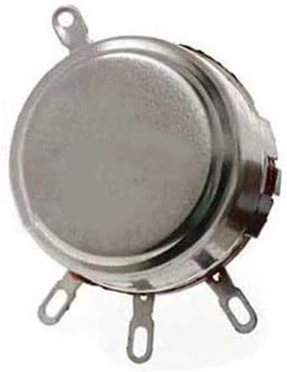 Variabele Weerstand - Potentiometer - Elektronische Regeling - Metaallegering Constructie - 100K Ohm 2W - Zilverkleurig