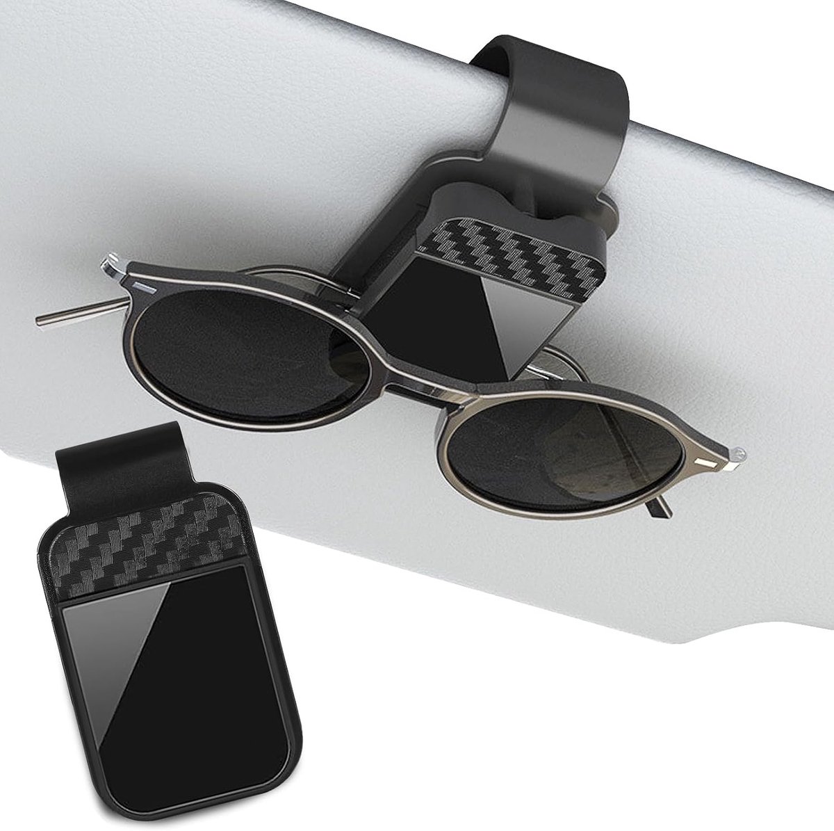 2 stuks autobrilhouder, brillenhouder voor autozonneklep, clip, zonneklep, universele zonneklep, accessoires voor auto-interieur, voor vrachtwagen, SUV, reizen