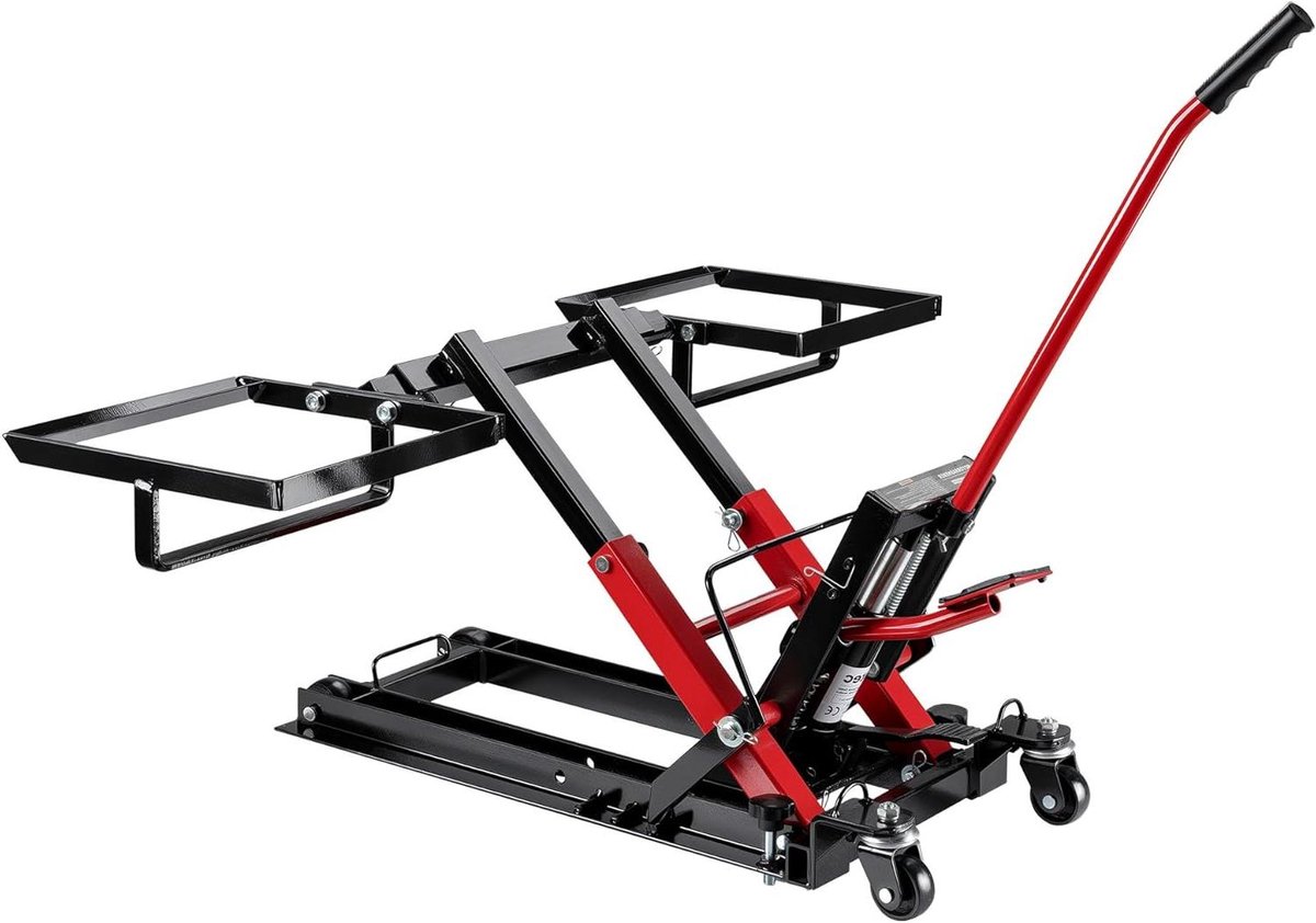 Hydraulische Lift - Motorbok Machinekrik - Onderhoud Voertuigen - 3-in-1 Ontwerp - 300 kg - Rood