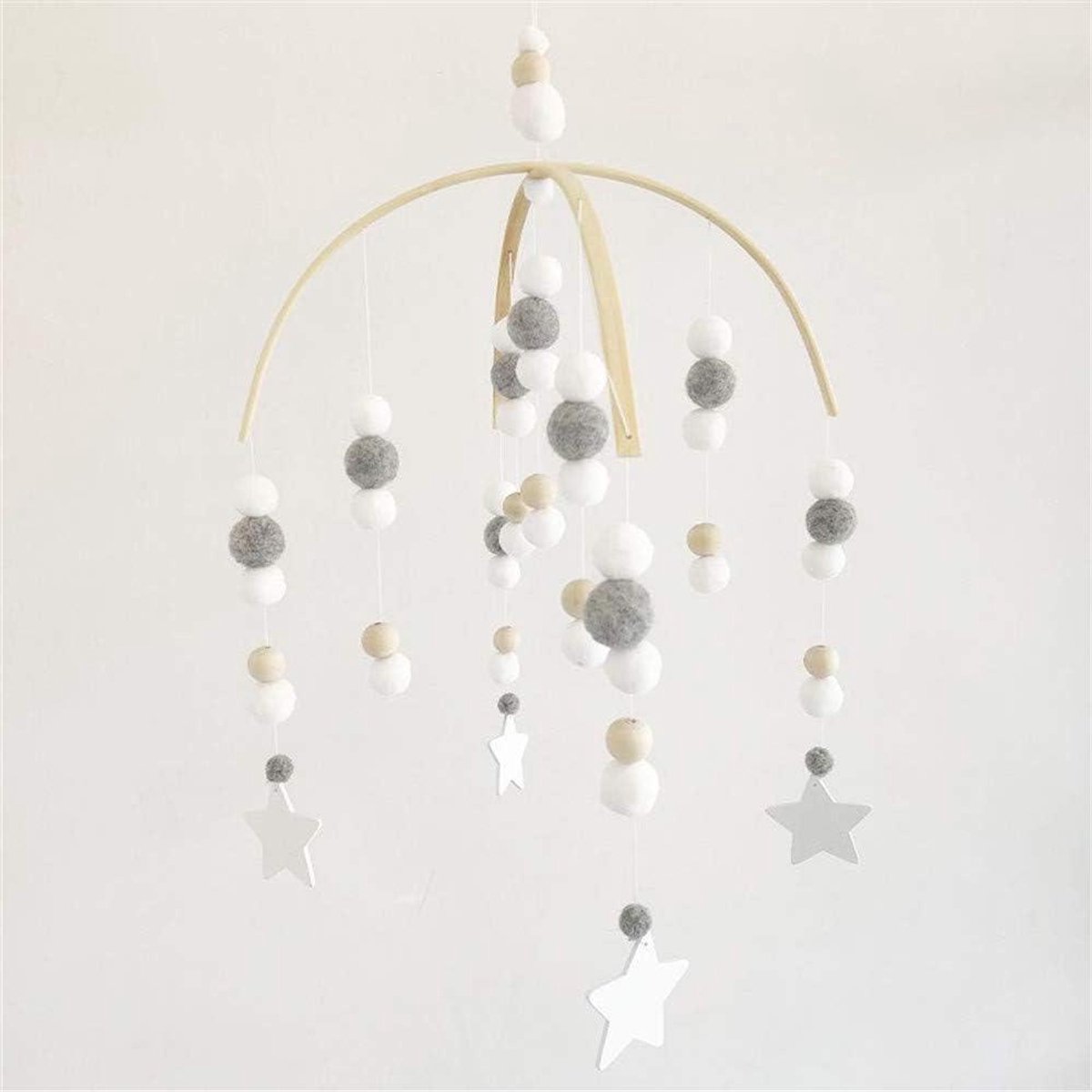 Houten Baby Mobile Wieg Mobiel Rammelspeelgoed voor Jongens en Meisjes - Sensorische Stimulatie