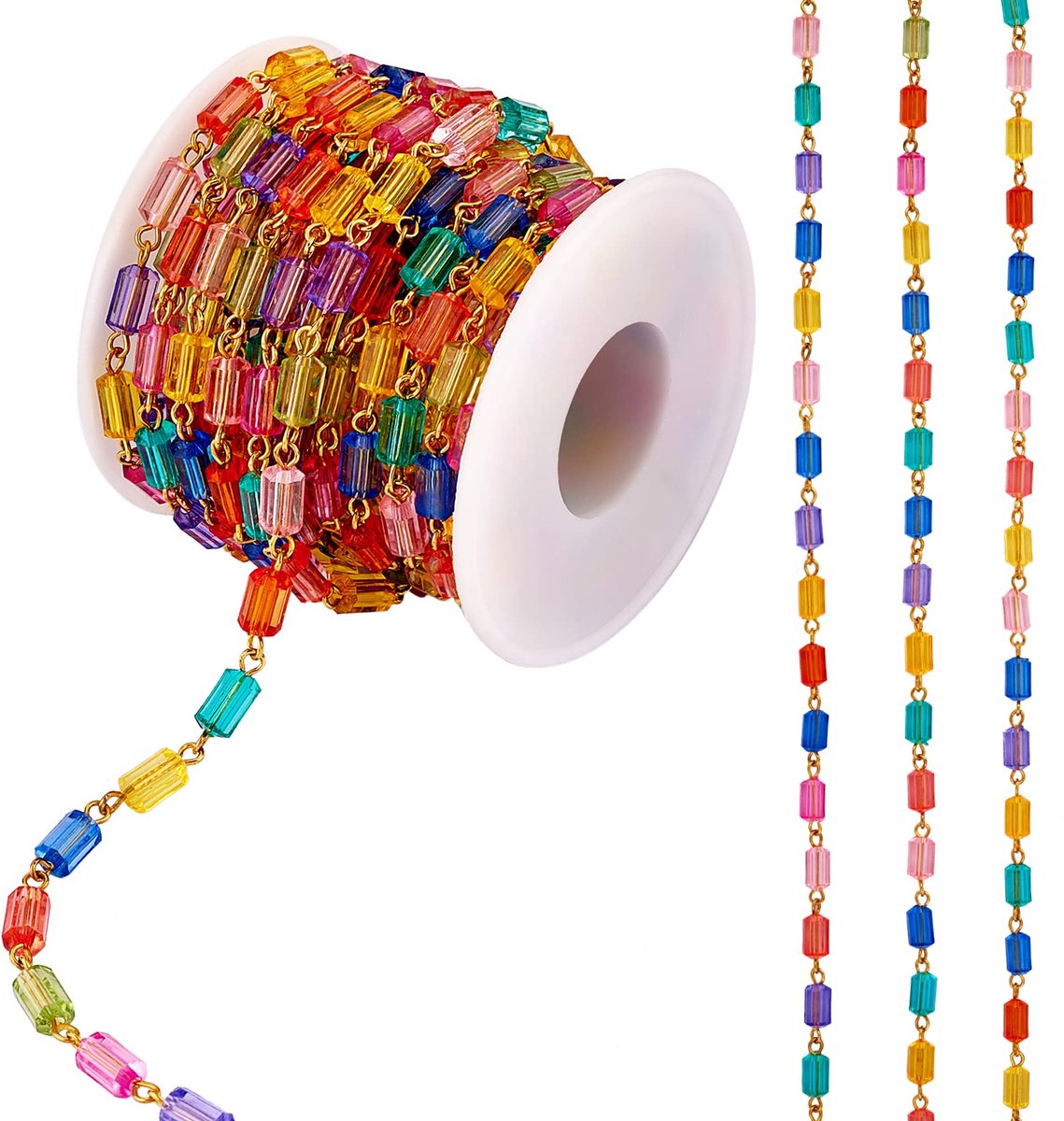 1 Strand 32.8 Voet Acryl Kralen Kettingen Kleurrijke Handgemaakte Kraal Ketting Ongelast voor Sieraden Purse Strap Handtas Link Kettingen Maken