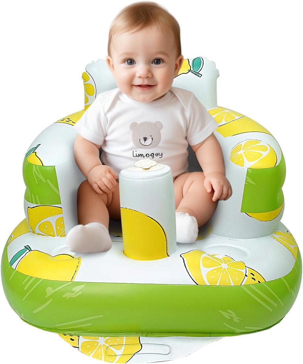 Opblaasbare Babyzitje Leren Zitten met Ingebouwde Pomp voor Baby's 3 Maanden+