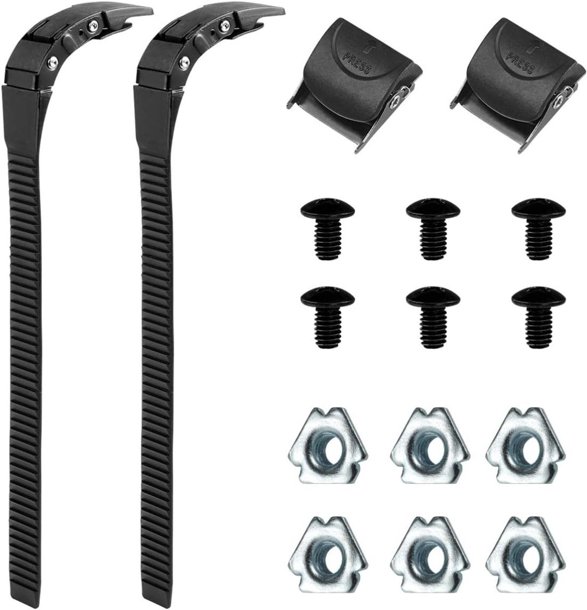 Set van 2 vervangende inline skate straps met buckle en schroef voor kinderen en volwassenen